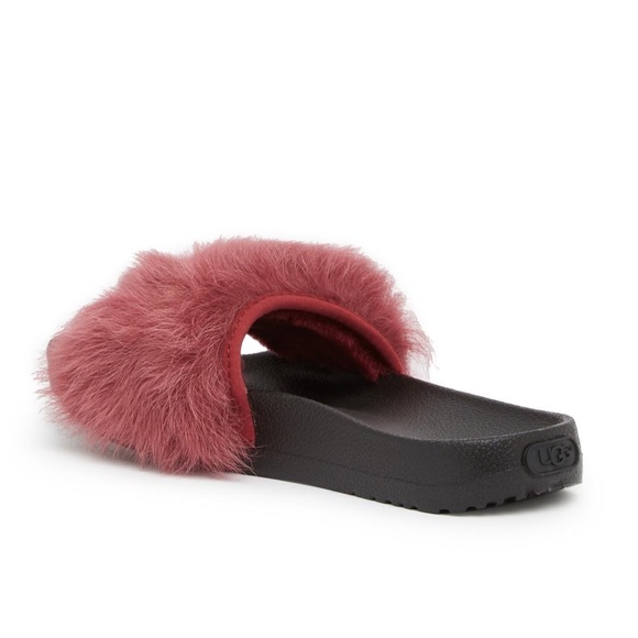 Ugg Women's Red Royale Genuine Lamb Fur Slide - Picture 2 of 6